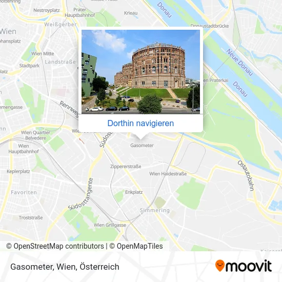 Gasometer, Wien Karte