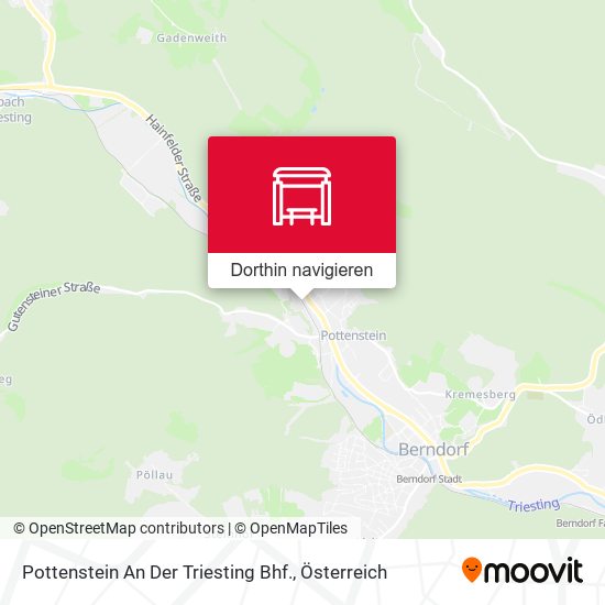 Pottenstein An Der Triesting Bhf. Karte