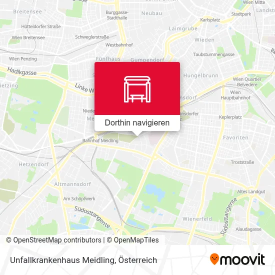 Unfallkrankenhaus Meidling Karte