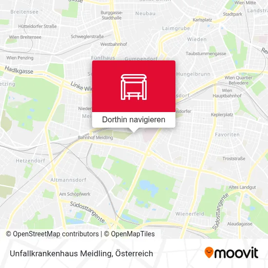 Unfallkrankenhaus Meidling Karte