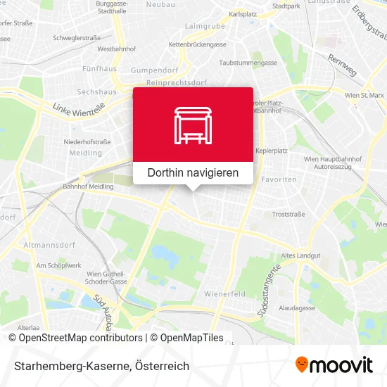Starhemberg-Kaserne Karte