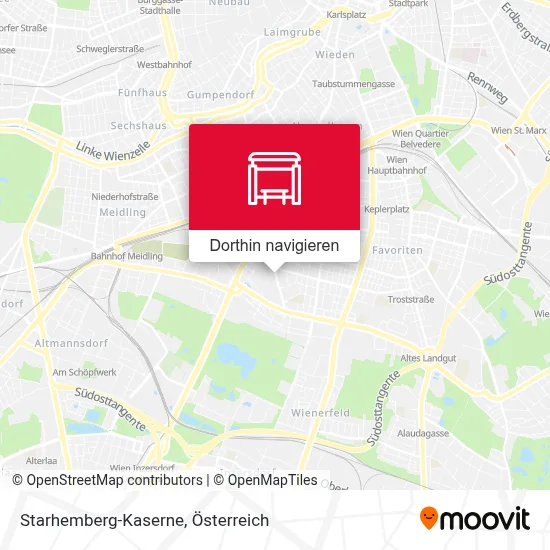 Starhemberg-Kaserne Karte