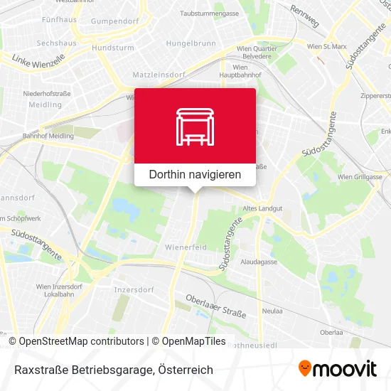 Raxstraße Betriebsgarage Karte