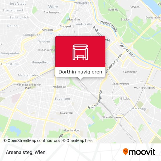 Arsenalsteg Karte