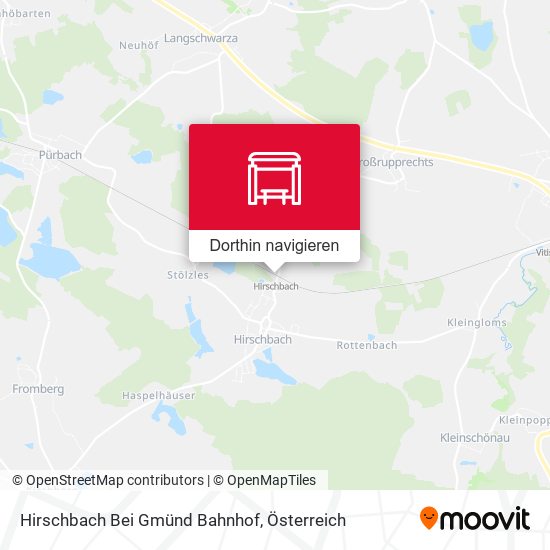 Hirschbach Bei Gmünd Bahnhof Karte