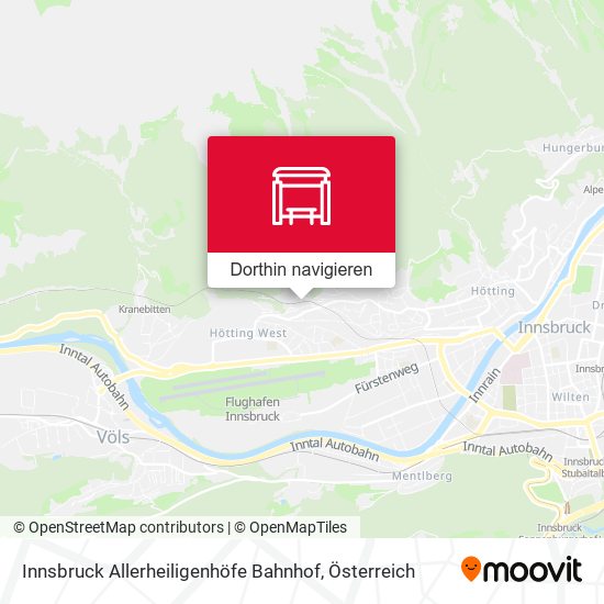 Innsbruck Allerheiligenhöfe Bahnhof Karte