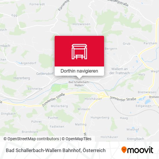 Bad Schallerbach-Wallern Bahnhof Karte