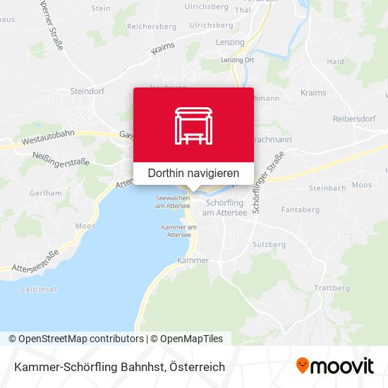Kammer-Schörfling Bahnhst Karte