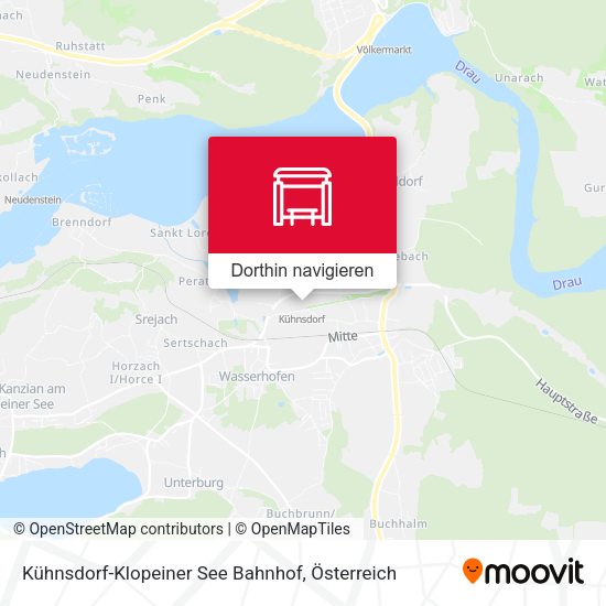 Kühnsdorf-Klopeiner See Bahnhof Karte