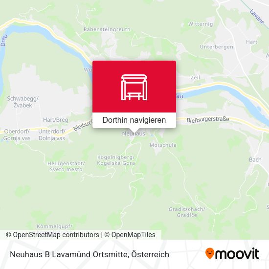 Neuhaus B Lavamünd Ortsmitte Karte