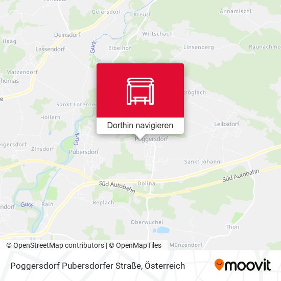 Poggersdorf Pubersdorfer Straße Karte