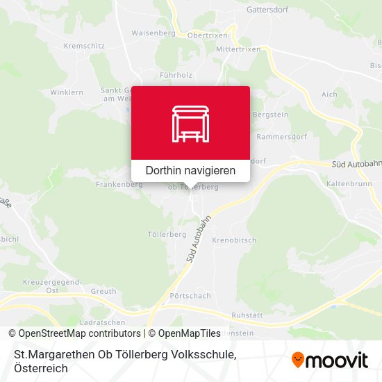 St.Margarethen Ob Töllerberg Volksschule Karte