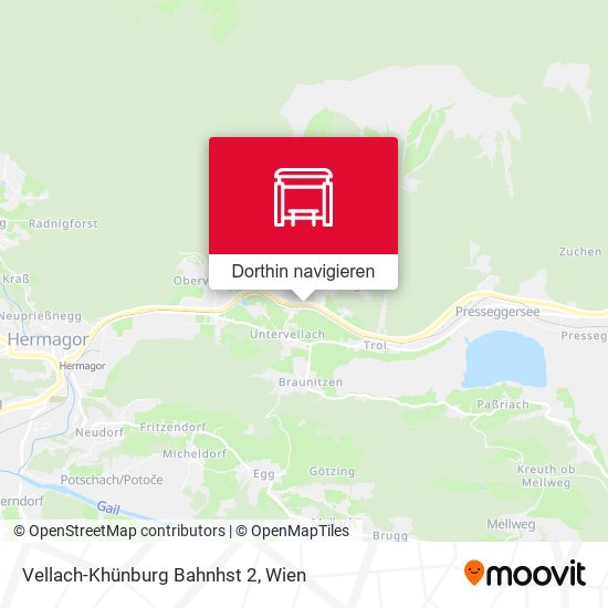 Vellach-Khünburg Bahnhst 2 Karte