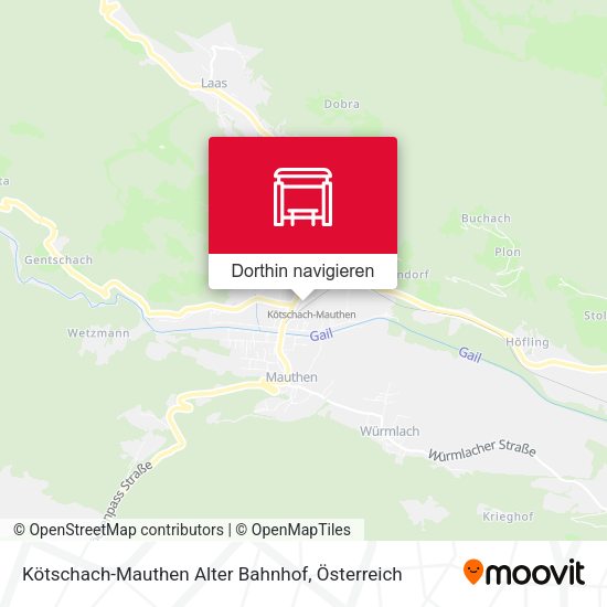 Kötschach-Mauthen Alter Bahnhof Karte