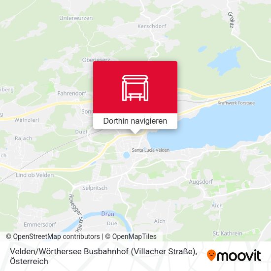 Velden / Wörthersee Busbahnhof (Villacher Straße) Karte