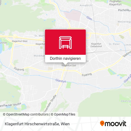 Klagenfurt Hirschenwirtstraße Karte