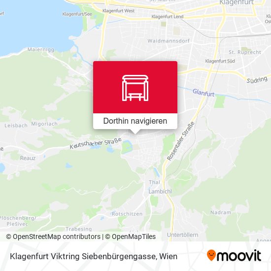 Klagenfurt Viktring Siebenbürgengasse Karte