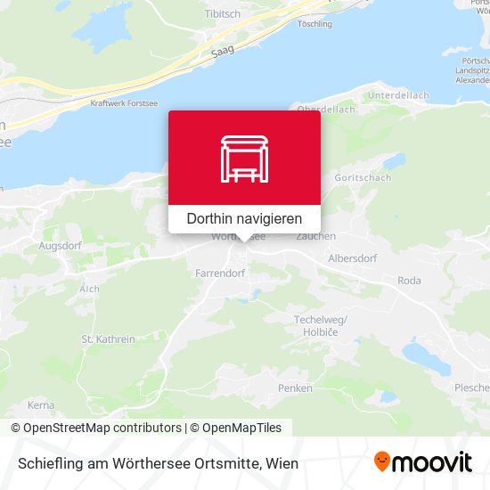 Schiefling am Wörthersee Ortsmitte Karte