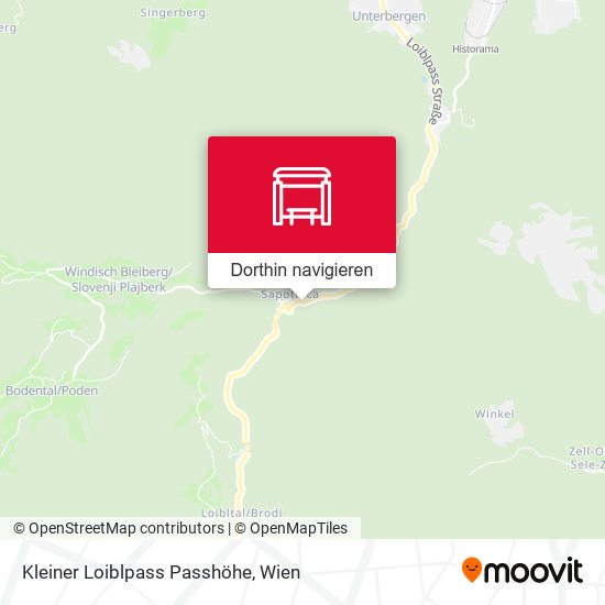 Kleiner Loiblpass Passhöhe Karte