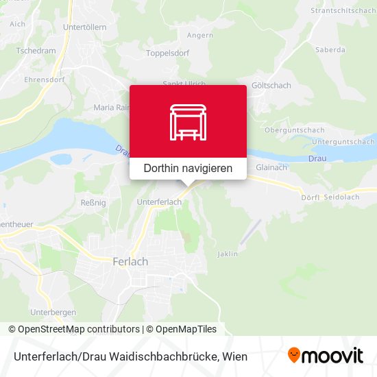 Unterferlach / Drau Waidischbachbrücke Karte
