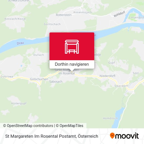 St Margareten Im Rosental Postamt Karte