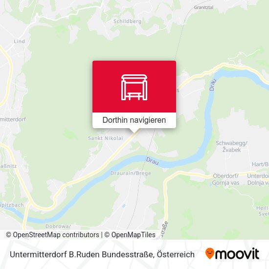 Untermitterdorf B.Ruden Bundesstraße Karte