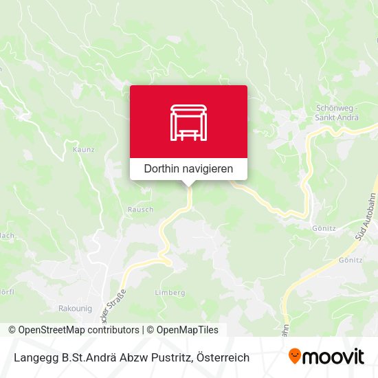 Langegg B.St.Andrä Abzw Pustritz Karte