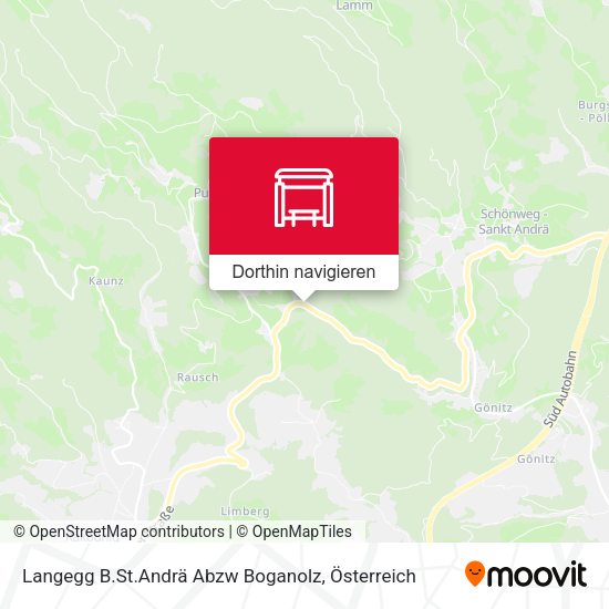 Langegg B.St.Andrä Abzw Boganolz Karte