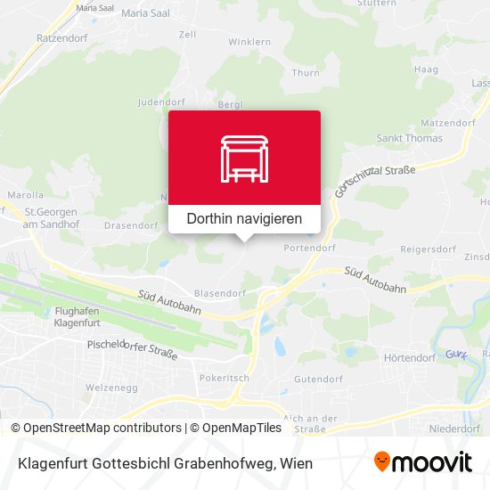 Klagenfurt Gottesbichl Grabenhofweg Karte