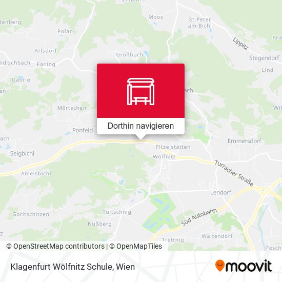 Klagenfurt Wölfnitz Schule Karte
