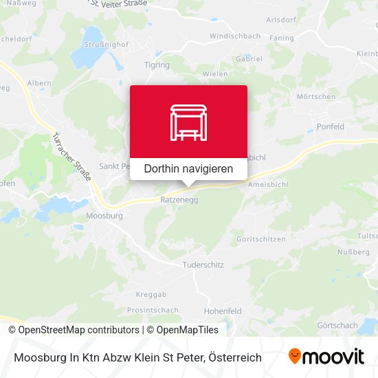 Moosburg In Ktn Abzw Klein St Peter Karte