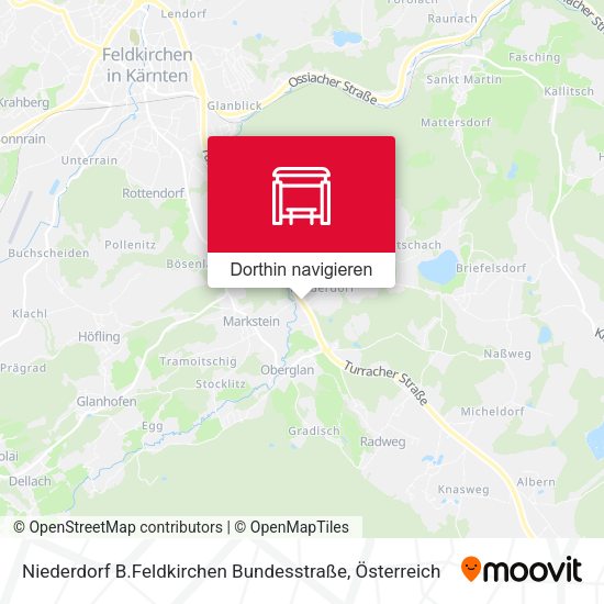 Niederdorf B.Feldkirchen Bundesstraße Karte