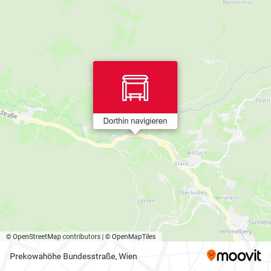Prekowahöhe Bundesstraße Karte