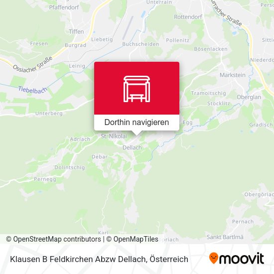 Klausen B Feldkirchen Abzw Dellach Karte