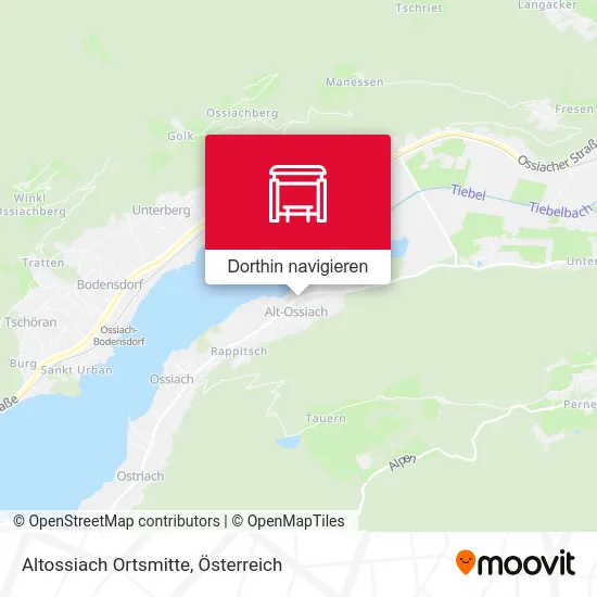 Altossiach Ortsmitte Karte