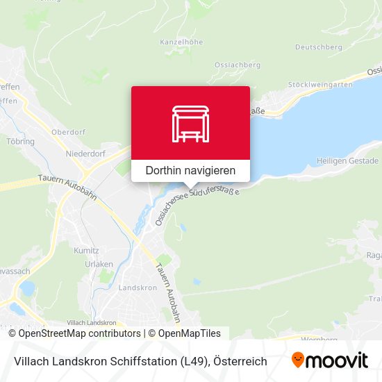 Villach Landskron Schiffstation (L49) Karte