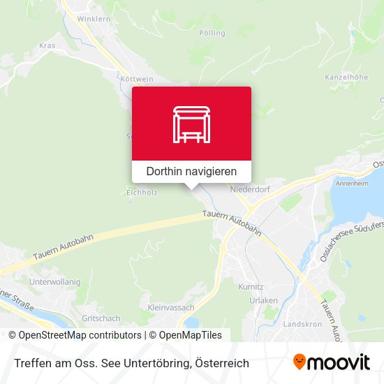 Treffen am Oss. See Untertöbring Karte