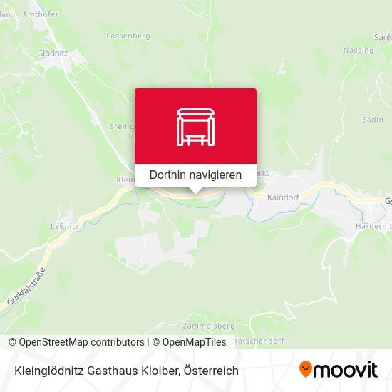 Kleinglödnitz Gasthaus Kloiber Karte