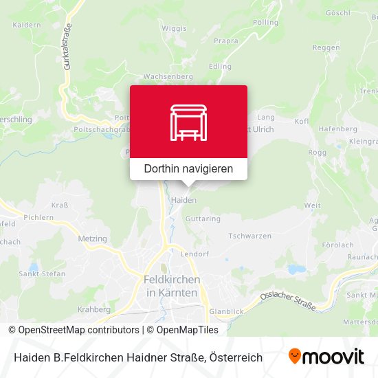 Haiden B.Feldkirchen Haidner Straße Karte
