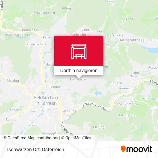 Tschwarzen Ort Karte