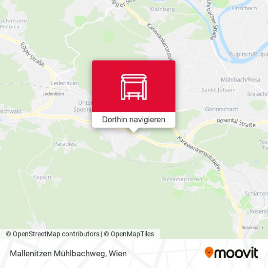 Mallenitzen Mühlbachweg Karte