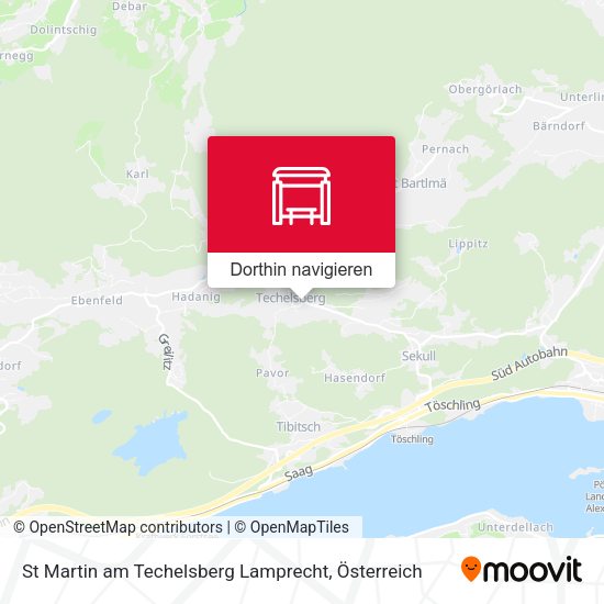 St Martin am Techelsberg Lamprecht Karte