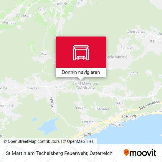 St Martin am Techelsberg Feuerwehr Karte