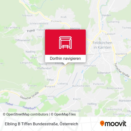 Elbling B Tiffen Bundesstraße Karte