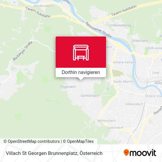 Villach St Georgen Brunnenplatz Karte