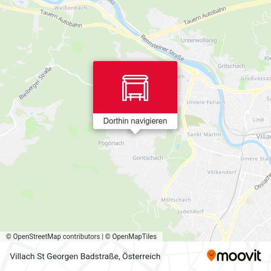 Villach St Georgen Badstraße Karte