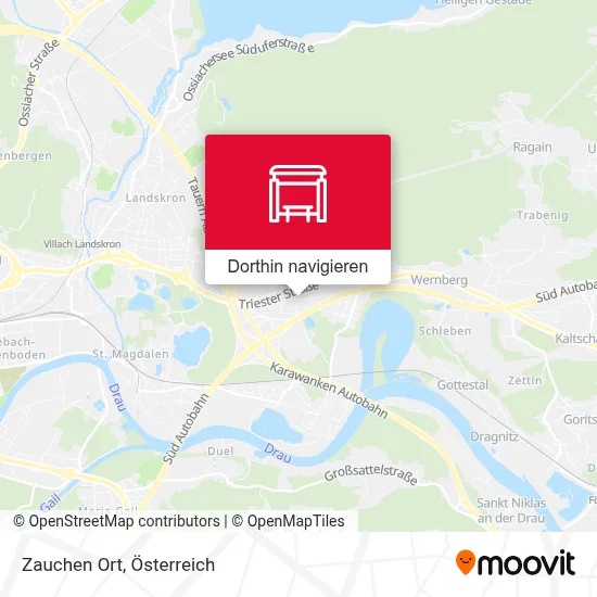 Zauchen Ort Karte
