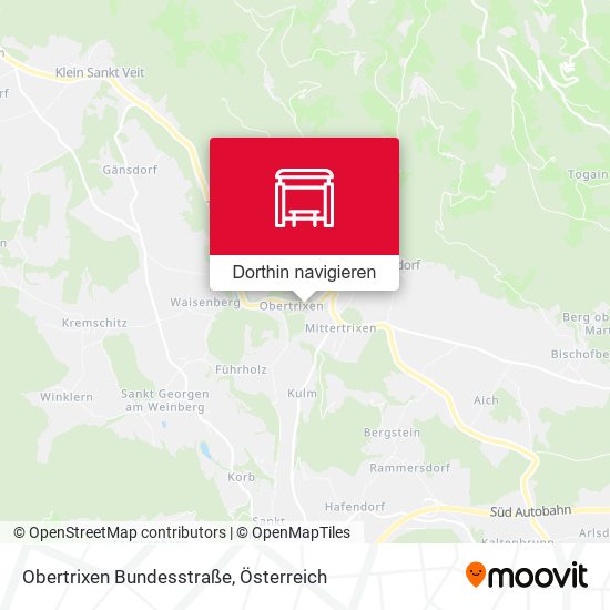 Obertrixen Bundesstraße Karte