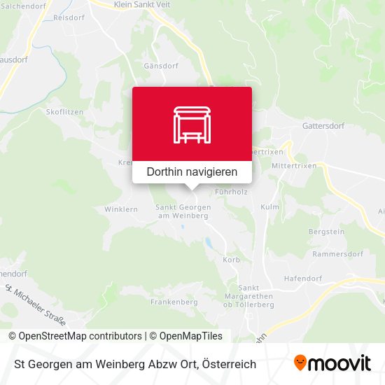 St Georgen am Weinberg Abzw Ort Karte