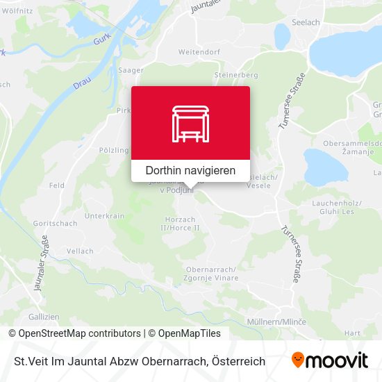 St.Veit Im Jauntal Abzw Obernarrach Karte